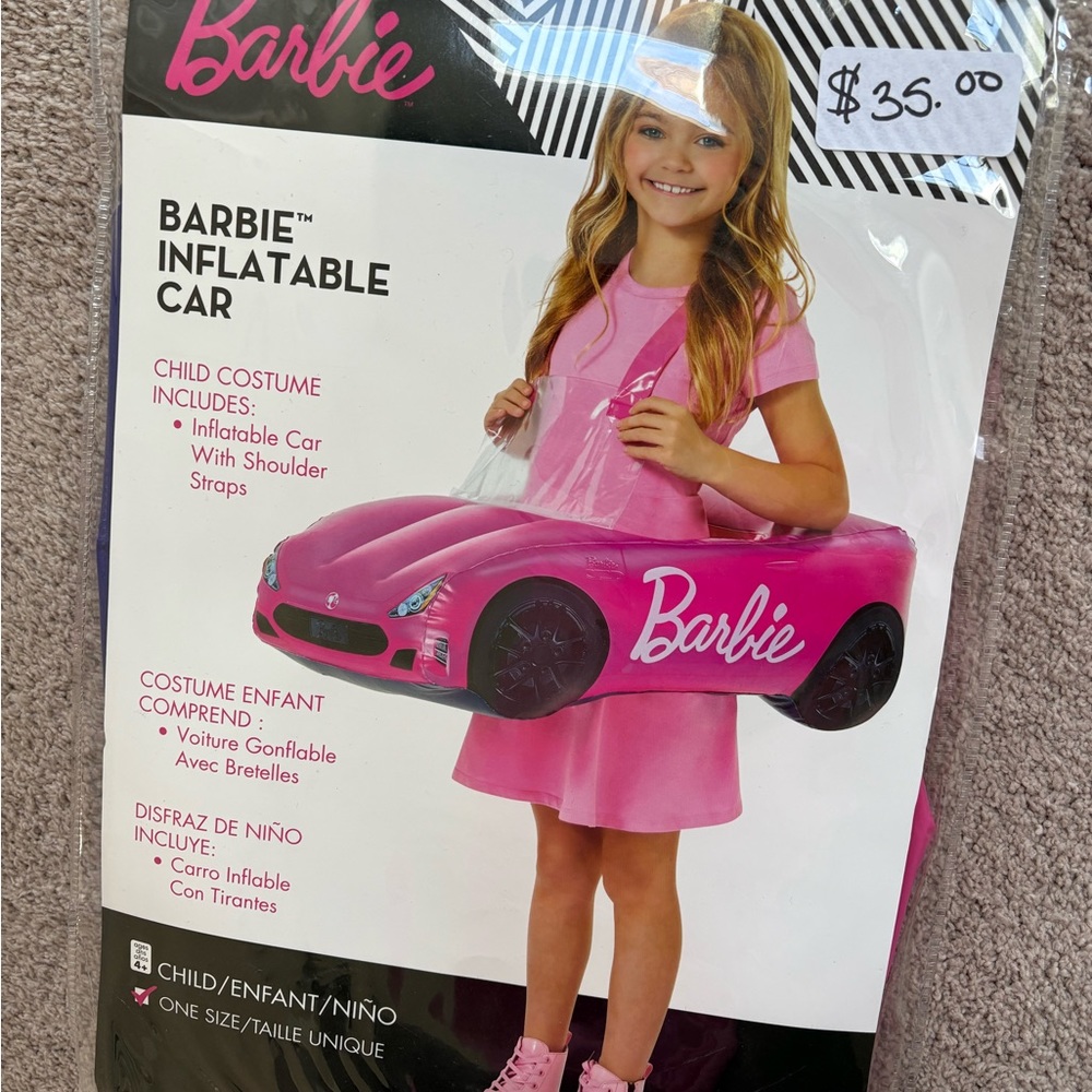 BNIP Barbie inflatable car costume